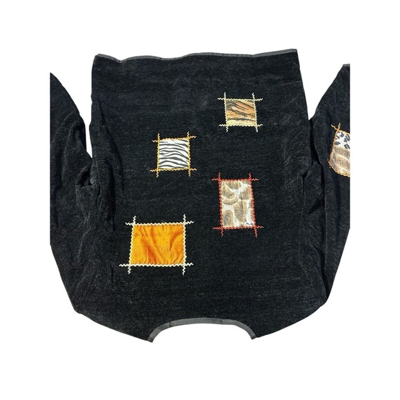 Indigo Moon jacket black size M unique boho artsy patchwork pattern - Picture 16 of 16